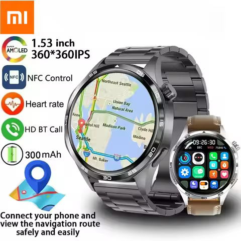 Xiaomi 2025 New GPS NFC Smart Watch Men 360*360 AMOLED Screen Heart rate Bluetooth Call IP67 Waterpr