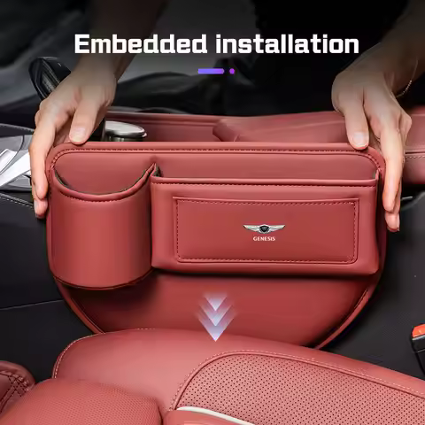 For Genesis G80 G70 G90 GV90 G90RS4 EQ900 GV60 GV70 GV80 HG Car Seat Gap Organizer Storage Box with 