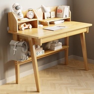 DK09C 傳統木藝書枱組合 Classic Wooden Computer Desk with Shelf 升級書架設計 電腦桌/工作枱/辦公枱/寫字枱 櫸木桌腿 (3個尺碼) 加厚15mm 枱面 