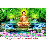 [HCM]Tranh đính đá A Di Đà Phật kích thước nhỏ ✅86×60 cm -️ VS133 Tranh Mariko