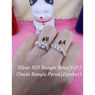 Silver 925 Bangle Ring(Soft)*Cincin Bangle(Lembut) Peark Tulen