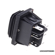 LOVESHOPPINGMO 12V Black Waterproof 6Pin DPDT Self Locking Rectangle Rocker Switch