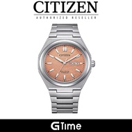 [Official Warranty] Citizen AW0130-85Z Men's Eco-Drive Brown Dial Stainless Steel Strap Watch Water 