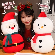 Santa Doll Plush Toy Santa Snowman Doll Ragdoll Girl Children Christmas Gift 6.3