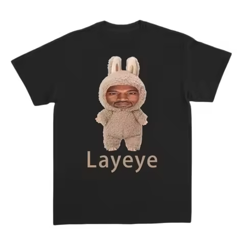 2026 New Kanye West's Layeye T-shirt Harajuku Style Men and Women T-shirt Printed Short Sleeved Unis