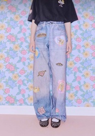 💙🐾พร้อมส่ง used🐾🧡กางเกงยีนส์ Cotton Twill💙แบรน Endless♾️holiday X Lady and the Tramp🐾รุ่นสวย หายาก ใ