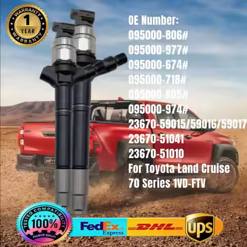 095000-8050 23670-51040 23670-59016 23670-51010 Fuel Injector for Toyota Land Cruise 70 Series 1VD-F