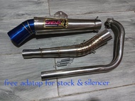 DAENG SAI 4 CONICAL exhaust pipe(FULL SET 51MM) for Raider R 150 carb