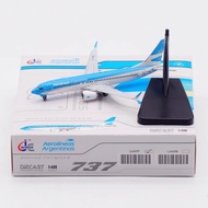 JC Wings 1: 400 Alloy Airplane Model Argentina Airlines Boeing B737 MAX8 LV-HKV