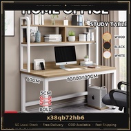 SG  Study Table With Shelves Computer Table 80CM/100CM/120CM Home Office Table Desk