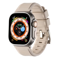 สายรัดซิลิโคนอ่อนยางสำหรับนาฬิกาอัลตร้า Apple สายขนาด49มม. 45มม. 41มม. 44มม. 40มม. 42มม. 38มม. สร้อยข้อมือกีฬา I Watch Series 9 8 7 6 5 4 3