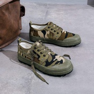 Free Shoes Men Low-Top Round Toe Wear-Resistant Breathable Construction Site Labor Insurance Anti-Sl