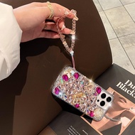 Shiny Glitter Diamond Phone Case for Samsung Galaxy A73 A71 A53 A52 A51 A33 A32 A31 A14 A12 A54 A03 A03S A20 A30 A50 S A23 5G A24 A34 A13 A22 A25 Bling Stone Cover with Crystal