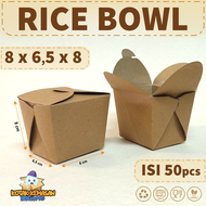 Isi 50 Pcs Paper food pail / food pail medium / large / extra large - Food pail Medium RICE BOX
