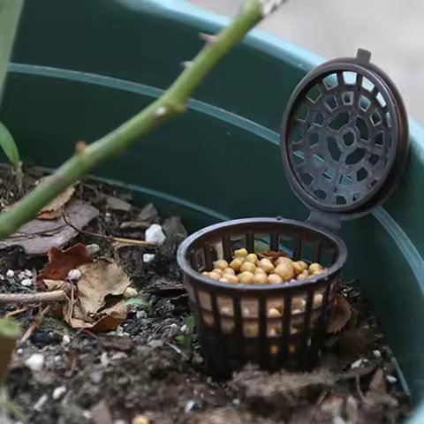 10Pcs Plant Fertilizer Baskets Automatic Fertilizer Pot Box Bonsai Fertilizer Container for Flower P