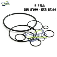 5.33MM CS NBR Sealing O-Ring Rubber Ring Black O Ring Gaskets Black 5.33MM Tebal 密封 O 型环 O 型圈垫圈 ID 1