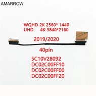 Laptop LCD/LVD Screen Cable for Lenovo X1 Carbon 7TH 8th 2019 2020 WQHD 2K UHD 4K 5C10V28092 DC02C00