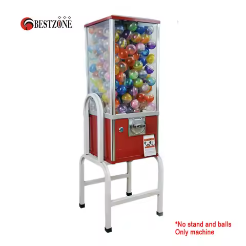 For 35-39mm Toys Capsule Candy Surprise balls Dispenser Coin Operated Slot Red Bouncyball Vending Ma