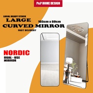 165cm x 60cm Full Body Curved Stand Mirror Cermin Tinggi Besar Modern Nordic Scandinavian Mirror Dual Function