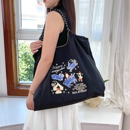 Japanese Ball Chain Embroidered Black Constellation Bag Eco-Friendly Bag Hard Canvas Shopping Bag Co