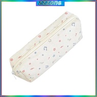 zzz Star Music Note Print Canvas Pencil Case 23X10X7CM Rectangular Pen Bag for Students Classroom Su