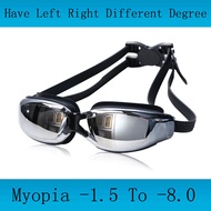 [Ready Stock] Adult Professional Myopia Swimming Goggles Men Arena Diopter Swim Eyewear Anti Fog Swi