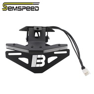 SEMSPEED Motorcycle Rear License Plate Fender Tail Tidy Bracket w/ Signal Light Assembly Holder For