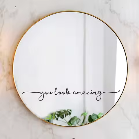 1pc wall sticker for bathroom wall decor ，mirror decals vinyl sticker，home decor wall sticker