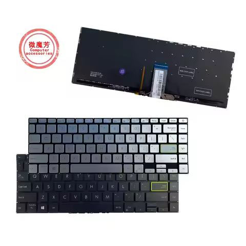 US Backlit Laptop keyboard for ASUS ZENBOOK UX434 UX434F UX434FA UX434FN redolbook 14S X421 S433 S46