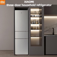 Xiaomi Three Open Door fridge 215L Household Refrigerator mi home freezer cabinet BCD-215MDMJ05 Energy-Saving cooler box mijia Ultra-Thin cooling box gift  Rental Dormitory Free Beauty Refrigerator