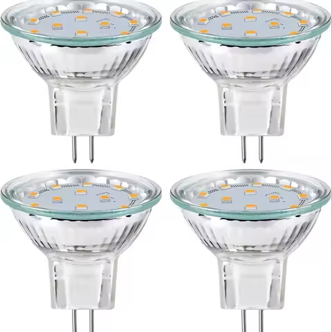 4-Piece 2W MR11 GU4.0 LED Light Bulbs 12V 24V 36V G4 GU4 GZ4 Bi-Pin Base LED Spotlight Lamp 20W Halo