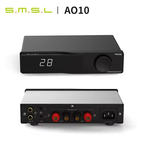 SMSL AO10 Audio Decoder Power Amplifier Bluetooth 5.3 TPA3116x2 Chip 12V Input 100Wx2/2Ω Output Clas