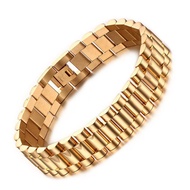 สร้อยข้อมือผู้ชาย18Kชุบทอง22ซม.สร้อยคอสายหนังสร้อยข้อมือสร้อยข้อมือสแตนเลสเครื่องประดับสำหรับผู้ชายข