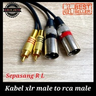 RCA to XLR male cable XLR male to RCA/ pair