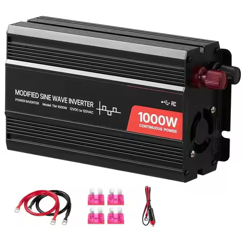 1000W Power Inverter, 12V DC to 120V AC Modified Sine Wave Inverter, Car Charger Converter with USB 