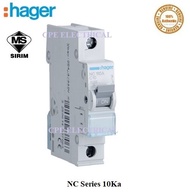 HAGER NC 10kA 1 Pole MCB 6A 10A 16A 20A 32A 40A MCB