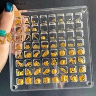 [Prs] 36/64/100 Grids Small Gold Bean Storage Box Acrylic Gold Transfer Pendant Compartment Collecti
