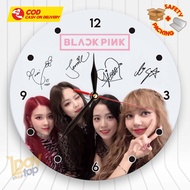 Unique BLACK PINK MDF Wood KPOP Wall Clock - BLACKPINK PHOTO S1-01 jam dinding