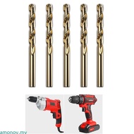 amonoy 5Pcs Twist Drill Bit Set M42 3 Edge HSS Hole Drill  Cobalt Drill Bit