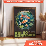 Wall painting, Graceful Koi Japan Koi Fish Exhibition Paintings 2000 Koi Love Contest Wall Posters, 