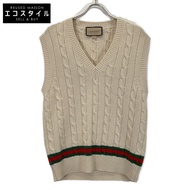 Gucci 681081 白色針織背心，M 碼 [二手]