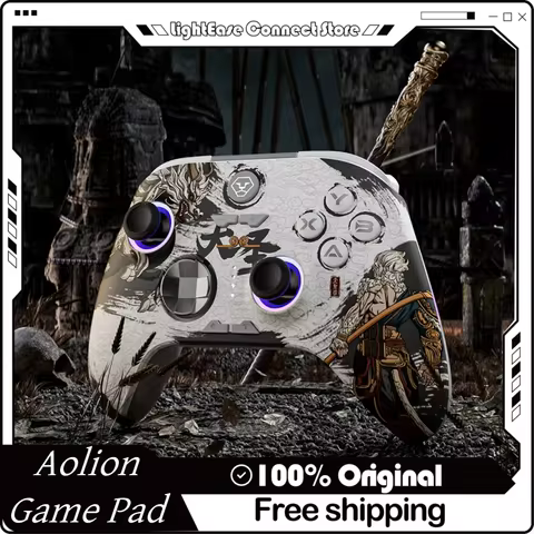 New Aolion Wireless Gamepad Gaming Controller Compatible With Pc/Switch/Ios/Android/Steam Black Myth