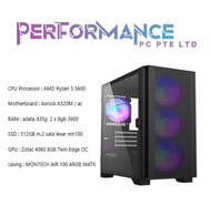 (Promo Bundle) Montech Edition RTX 4060 Zotac Gaming PC | In | AMD Ryzen 5 | 16GB RGB RAM | 512GB SS