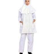 - Baju Gamis Muslim Anak Perempuan Putih Polos - Letisiakalala