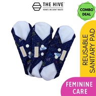 The Hive Set of 3 RBG DESIGN Waterproof Reusable Sanitary Pad: Washable, Economical, Eco-Friendly