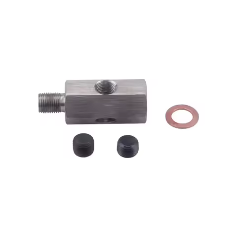 Stainless Steel 1/8'' NPT Oil Pressure Sensor Sendor Tee Adapter to 1/8 NPT Gauge T-Piece Car Access