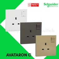 Schneider Avataron C  13A 250V 1 Gang Single Socket