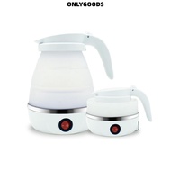 ONLYGOODS Water Kettle, Mini Foldable Electric Kettle, Portable Leakproof 600ml 110V/220V Silicone K