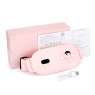 Dearbeauty Menstrual Waist Belt Electric Heating Pad Warm Palace Belt Hot Compress Massage Relieves Uterine Pain Abdomen Waist Stomach Warming USB Charging