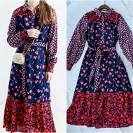 dandelia / MAXI DRESS DEBORAH 91150 (nz) / dress wanita / dress sifon / bodydress / long dress / max